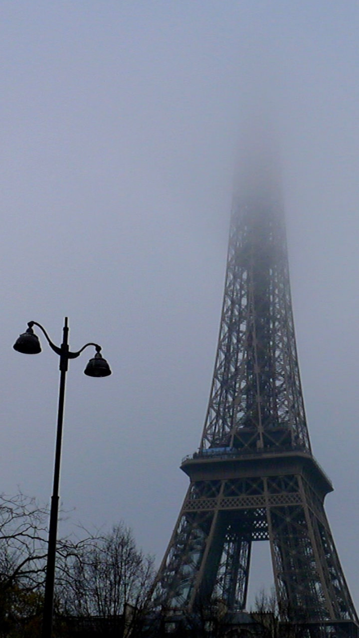 Eiffel Tower in the fog