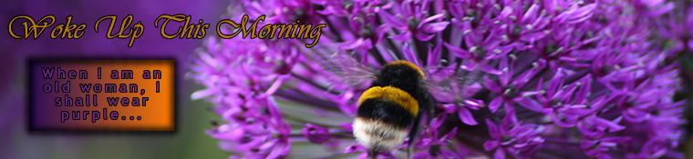 Woke Up This Morning header - Purple flower