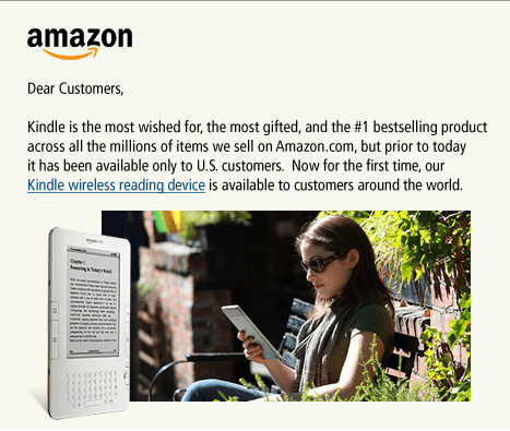 Amazon release International Kindle