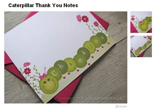 Card Week - Caterpillar Thank You