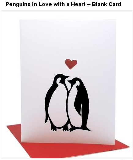 Card week - Penguins in Love