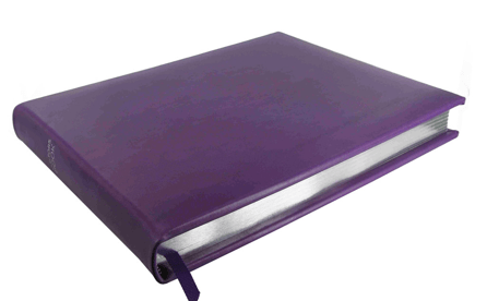 Purple visitor book