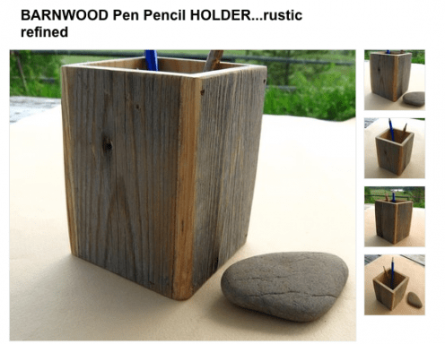 Rustic pen holder
