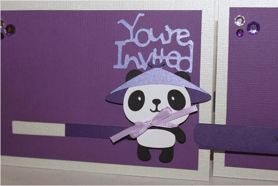Sliding panda card