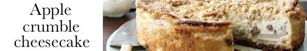 Apple crumble cheesecake