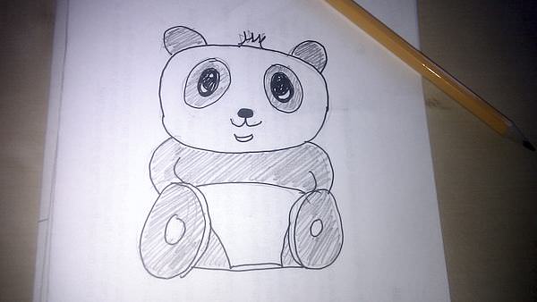Download Cute Panda Drawing Picture | Wallpapers.com