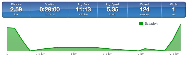 Running speed and elevation graph