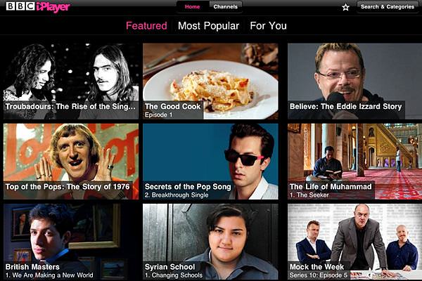 BBC iPad app