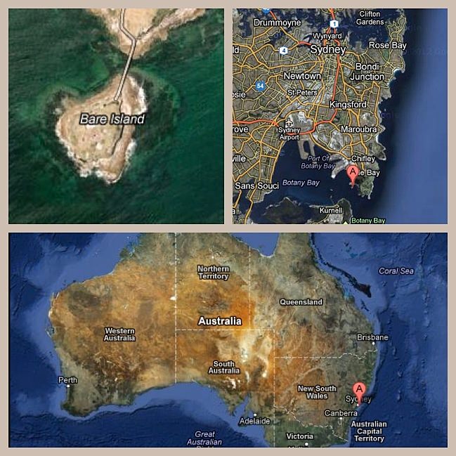 Bare Island map
