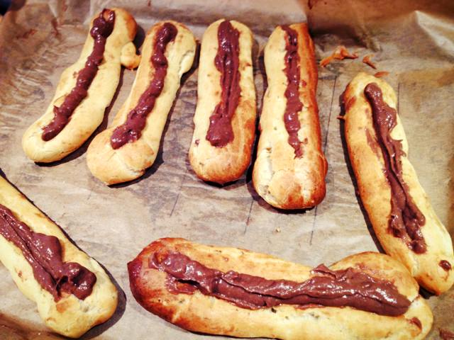 Chocolate eclairs