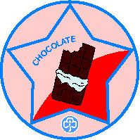 Badge chocolate