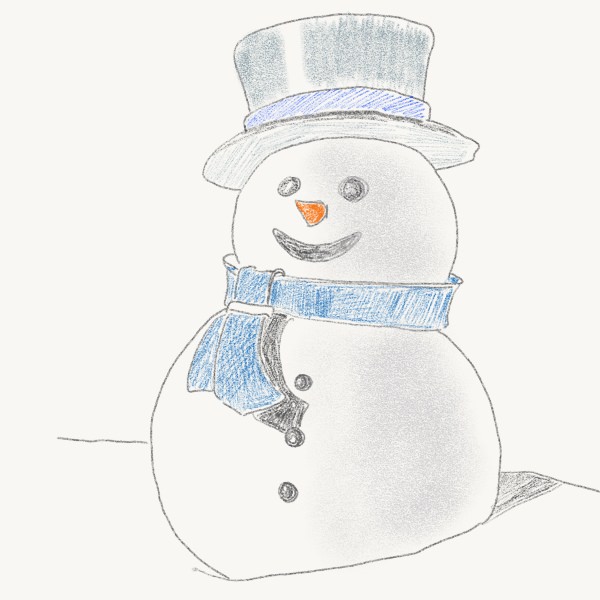 Snowman drawing