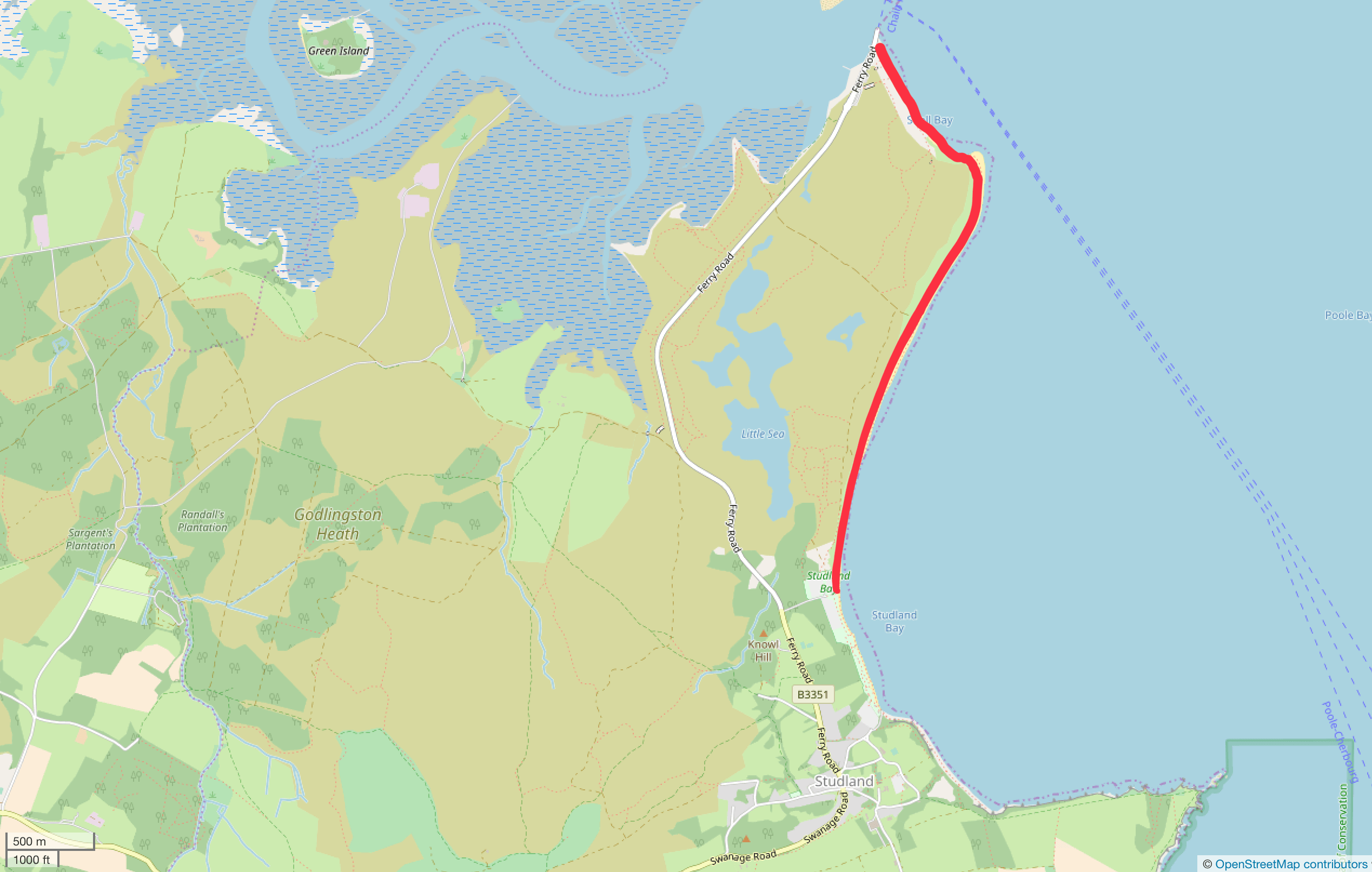 South West Coast Path map