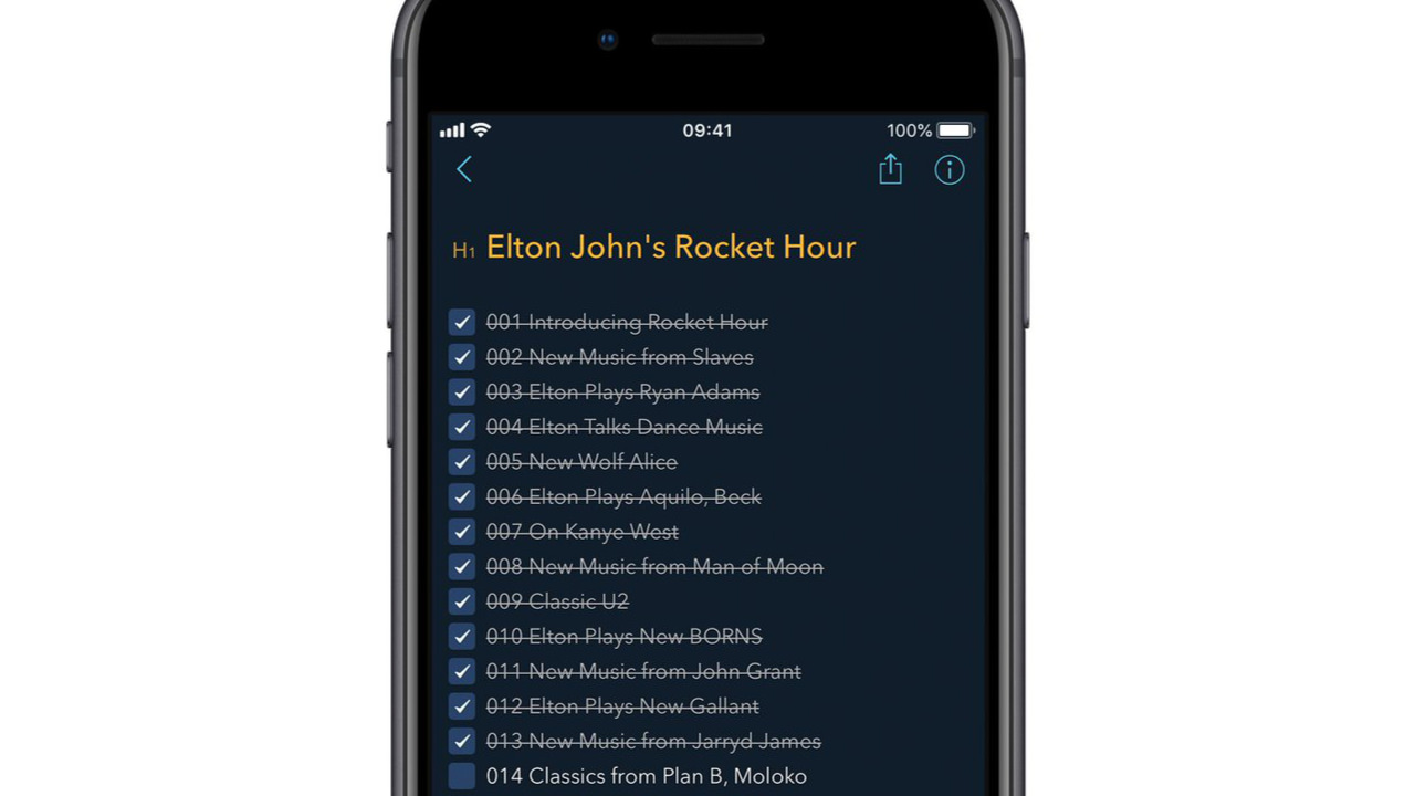 Checklist of Elton John’s Rocket Hour episodes