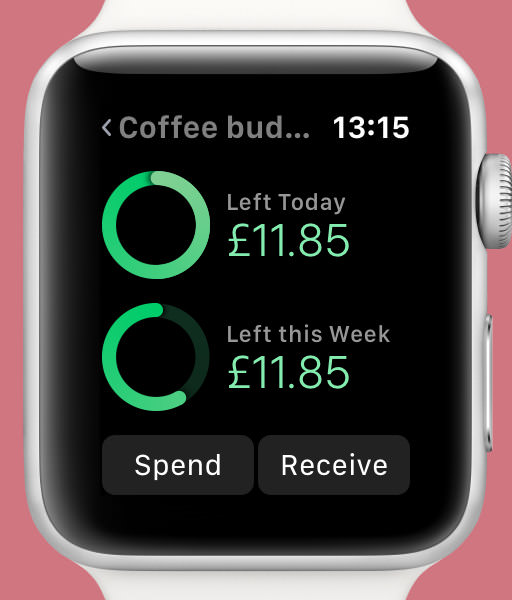 Pennies app on Apple Watch