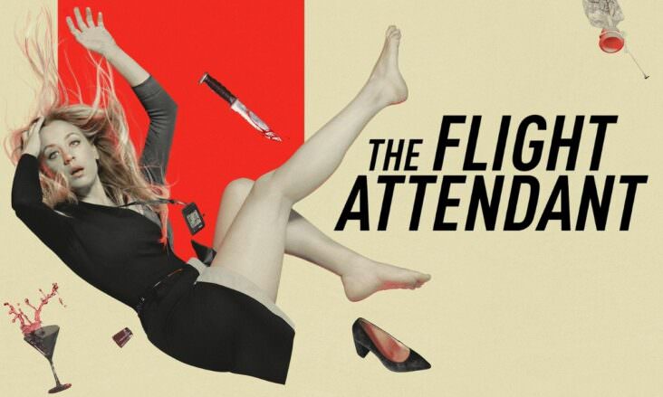 The Flight Attendant poster featuring Kaley Cuoco as Cassie Bowden