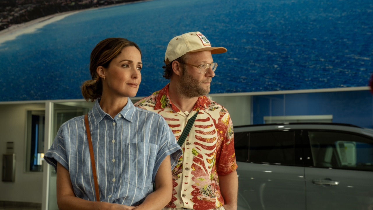 Rose Byrne and Seth Rogen in a still from the Apple TV show Platonic