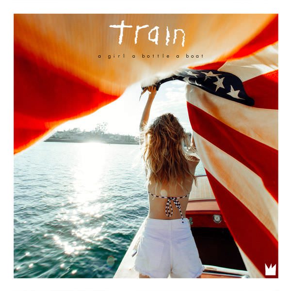 a girl a bottle a boat by Train